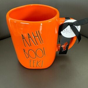 Rae Dunn Aah, Boo Orange Halloween Mug